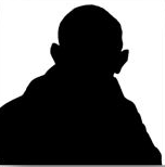 Silhouette of Mahatma Gandhi
