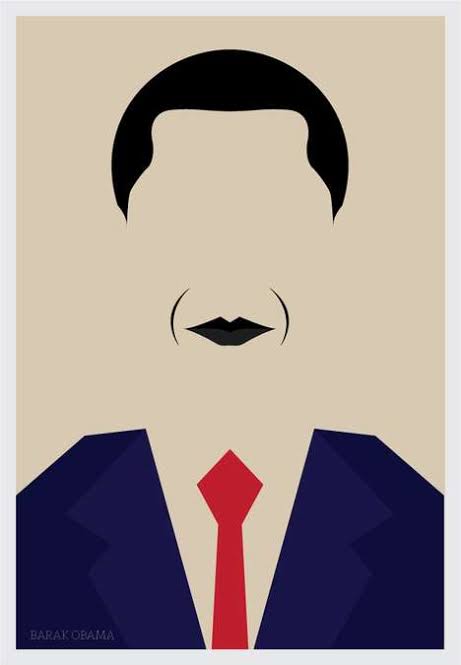 Stylized silhouette of Barack Obama
